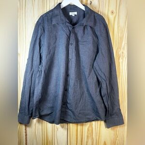 Calvin Klein Navy Microdot Button-Up Shirt